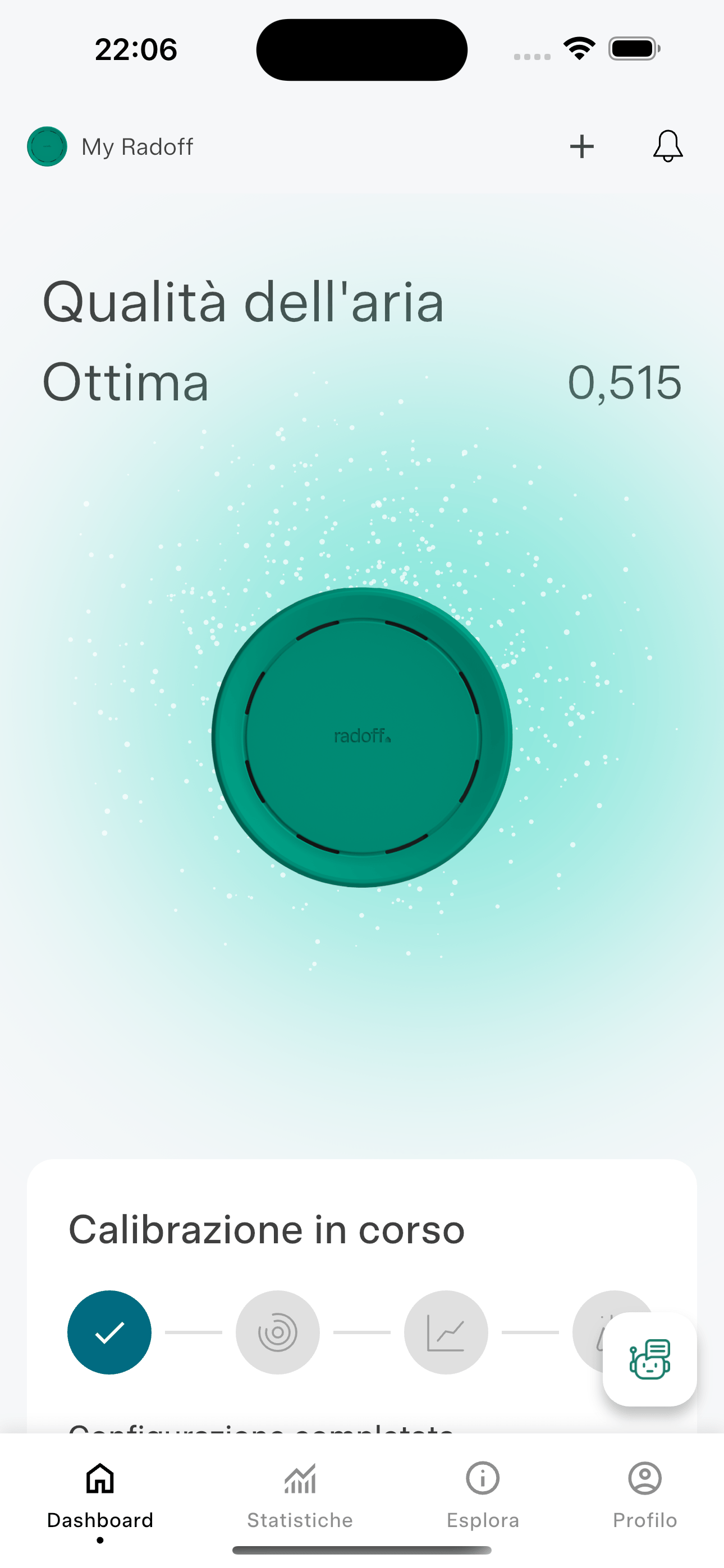 Interfaccia notifiche e alert per la qualità dell'aria